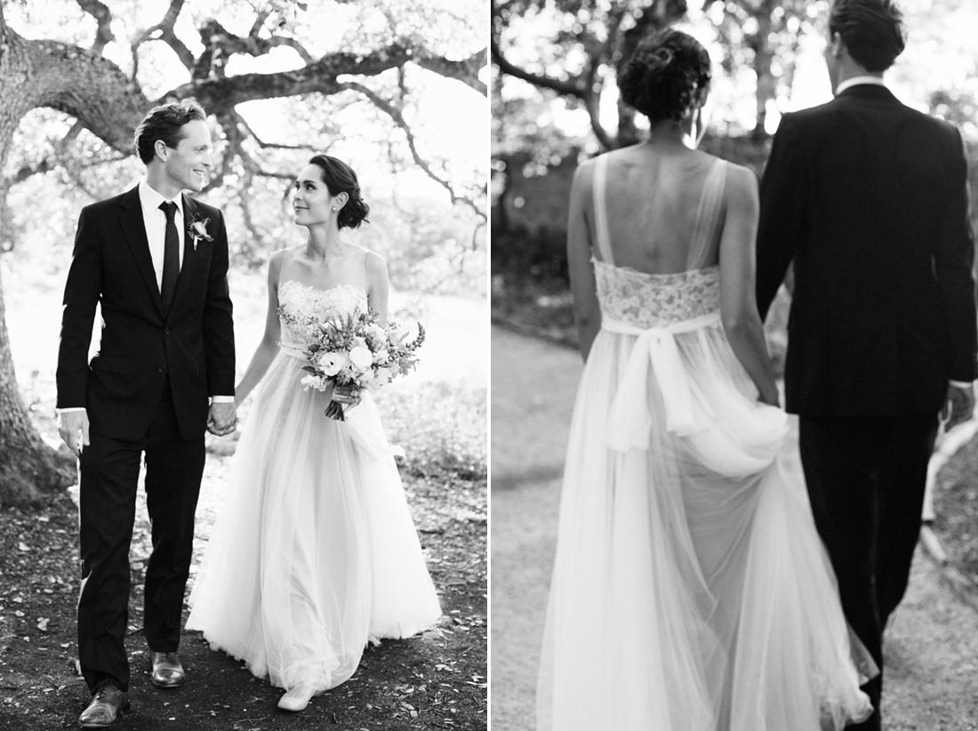 romantic black and white wedding photography